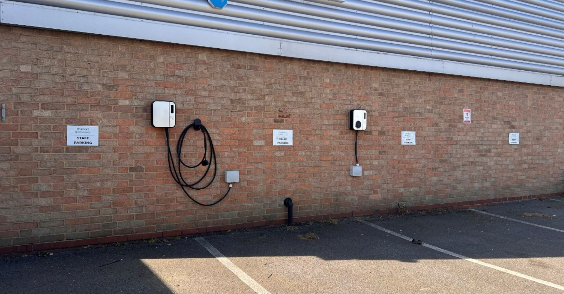 Two Injet Eco AC Chargers for Employees at a Workshop in Slough