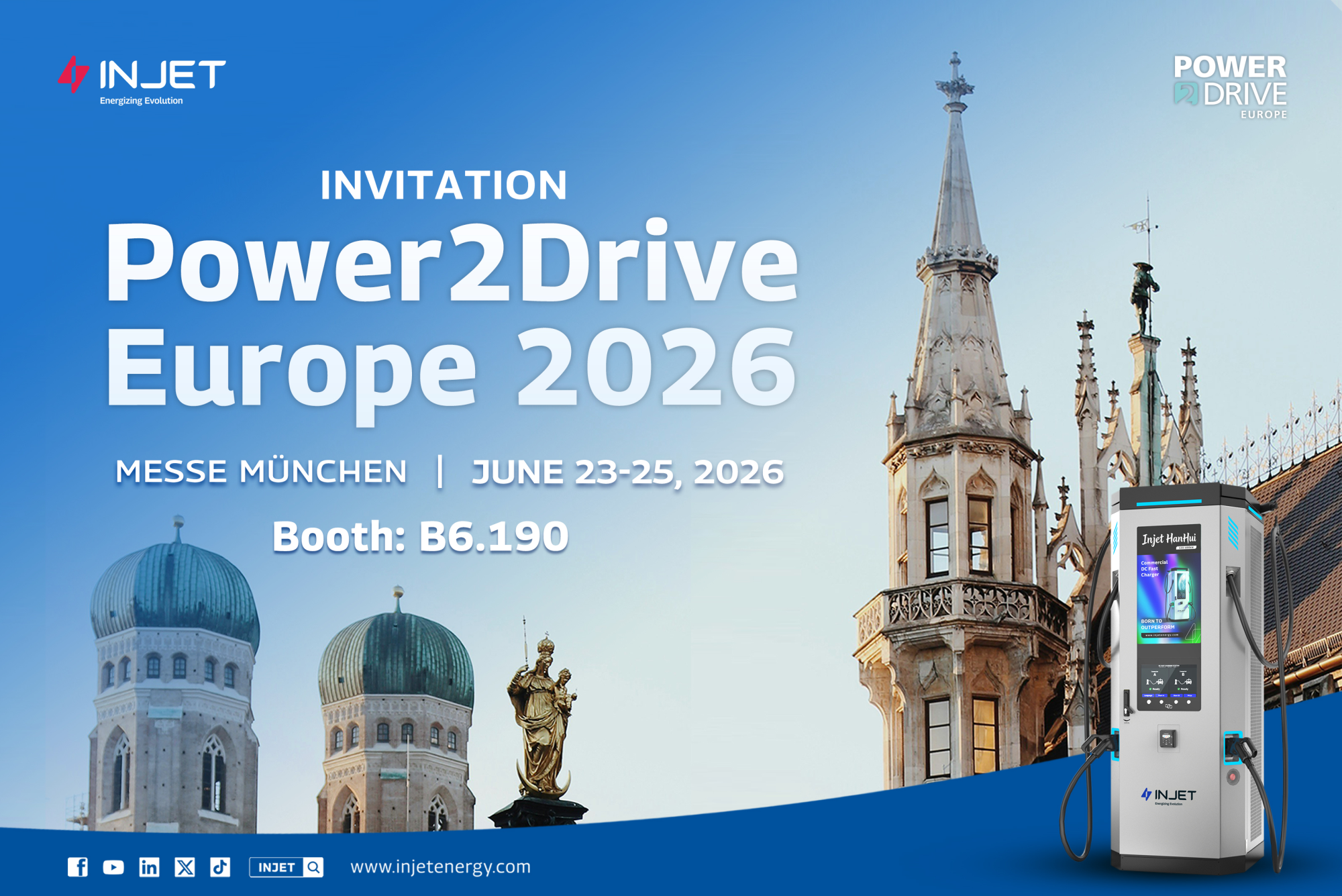 Discover the Next in Charging: Injet to Showcase at Power2Drive Europe 2026